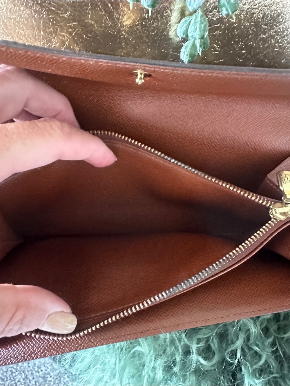 Louis Vuitton Monogram Canvas Wallet in Brown and Gold - Picture 6 of 14